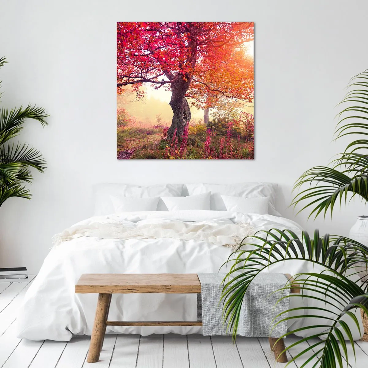 Lærredstryk - Billede på lærred - Et væld af blomstring - 40x40 cm