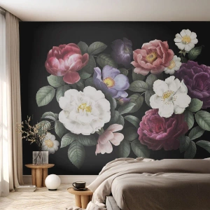Fototapet Selvklæbende Deluxe Sticker - Fra en engelsk have - Blomster, Buket blomster, Blomsterarrangement - 100x70 cm