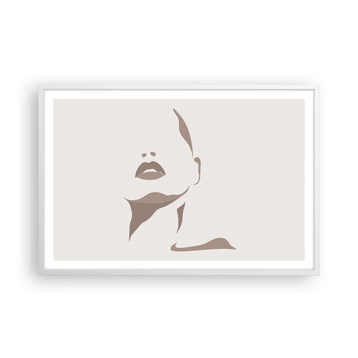 Plakat i hvid ramme - Skabt af lys og skygge - 91x61 cm
