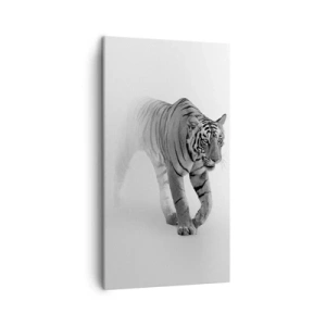 Lærredstryk - Billede på lærred - Krybende i tågen - 45x80 cm