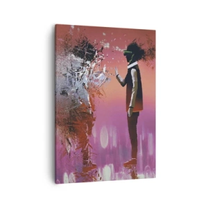 Lærredstryk - Billede på lærred - Er det muligt at se ind i sig selv? - 50x70 cm