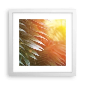 Plakat i hvid ramme - Morgen i junglen - 30x30 cm