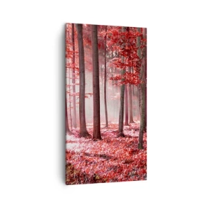 Lærredstryk - Billede på lærred - Rød er lige så smuk - 45x80 cm