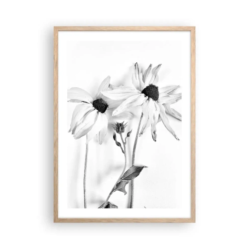 Plakat i ramme af lyst egetræ - Ingen ønsker at være alene - 50x70 cm