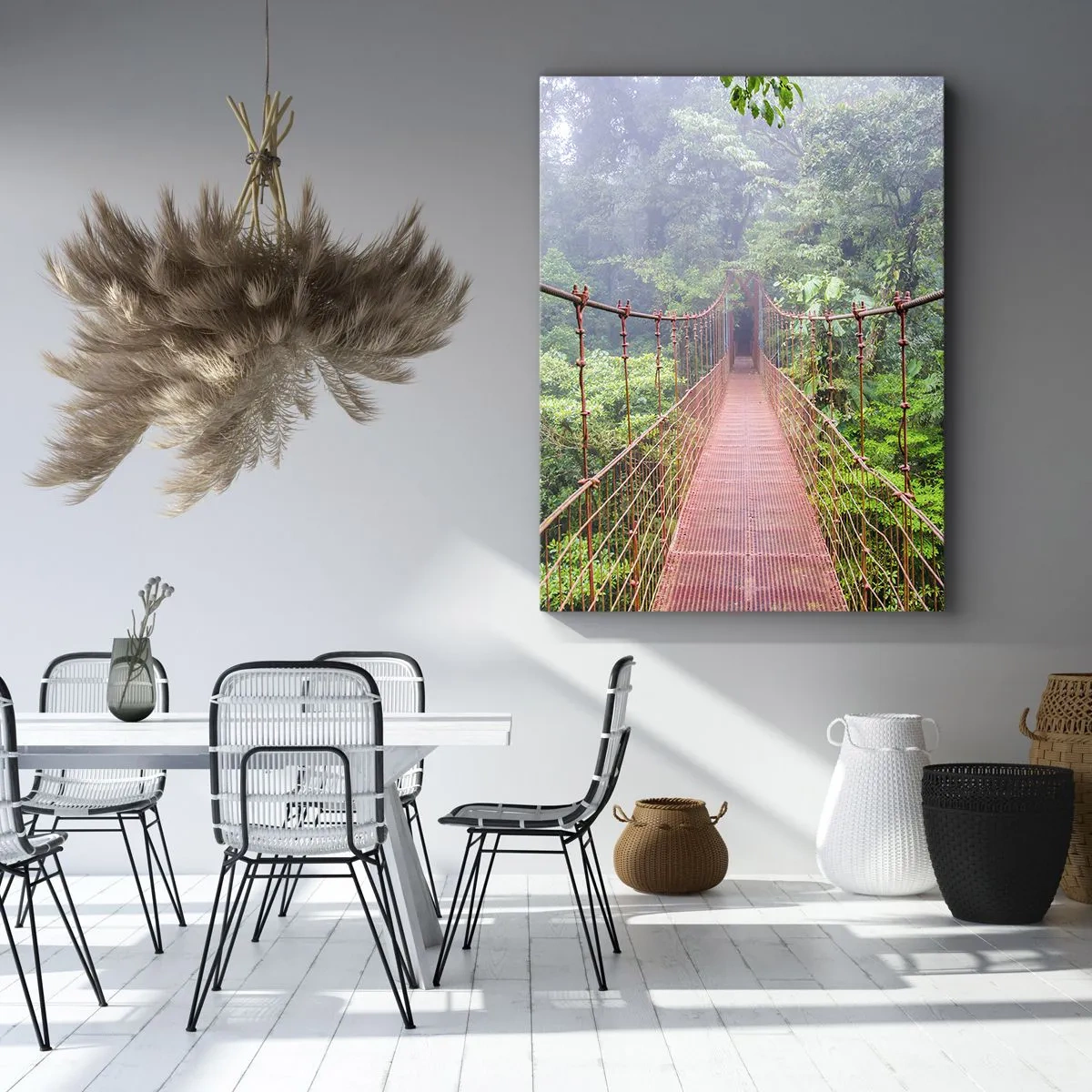 Lærredstryk - Billede på lærred - Ophængt over kronerne - 50x70 cm