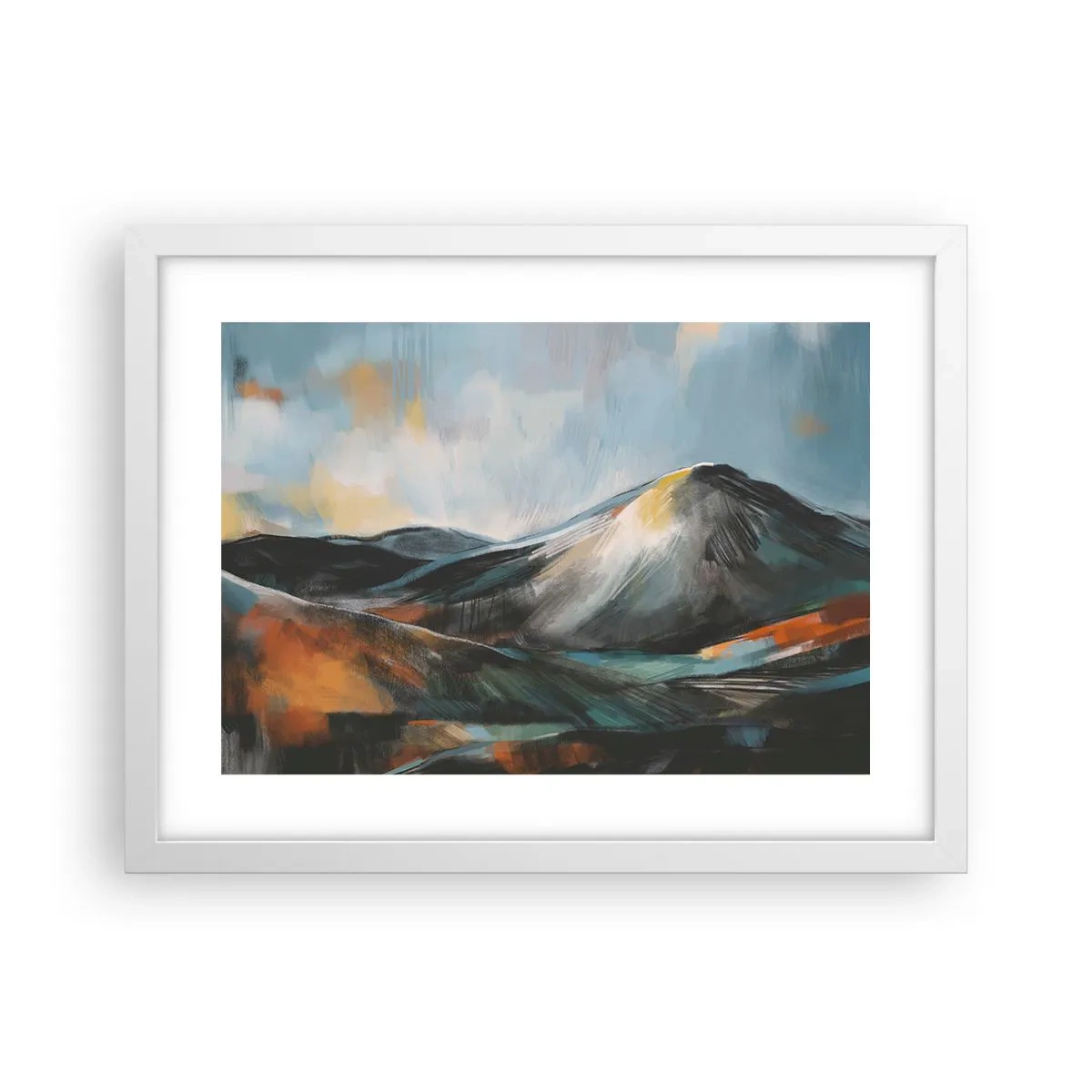 Plakat i hvid ramme - Rå og smuk - 40x30 cm