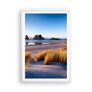 Plakat i hvid ramme - For dem, der søger ro - 61x91 cm