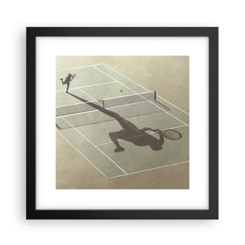 Plakat i sort ramme - Overvind dig selv - 30x30 cm