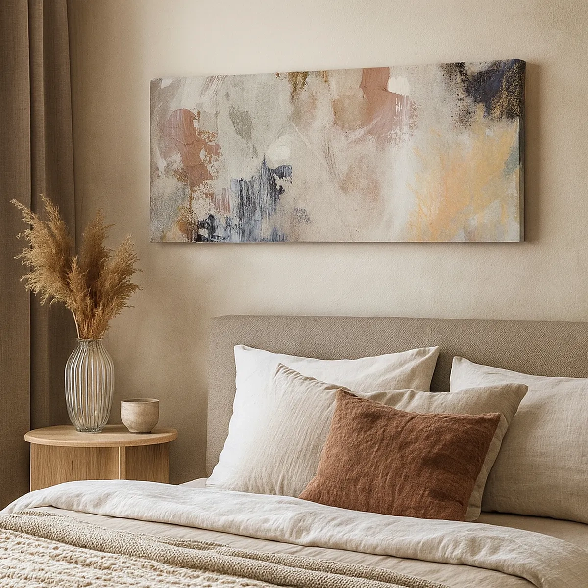 Lærredstryk - Billede på lærred - Tågeagtig abstraktion - 30x30 cm