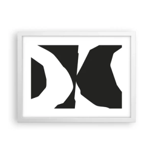 Plakat i hvid ramme - Positiv-negativ - 40x30 cm