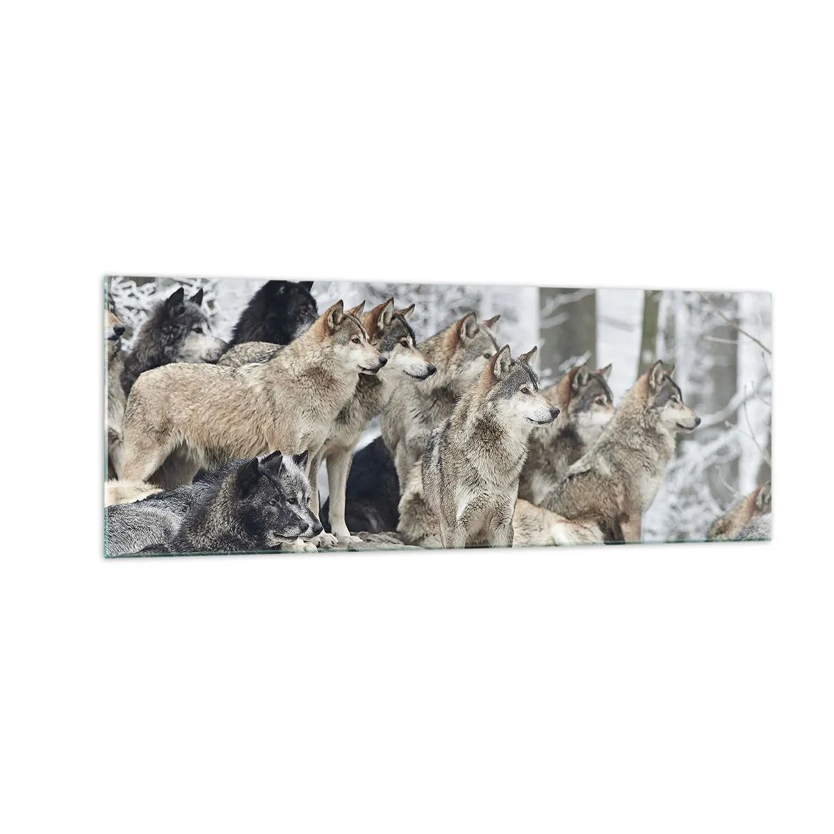 Billede på glas - Familie og venner - 140x50 cm