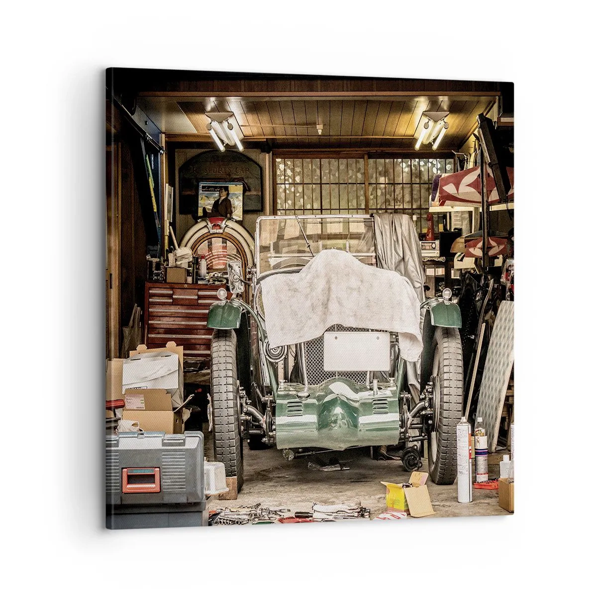 Lærredstryk - Billede på lærred - Tilbage til fortiden - 60x60 cm