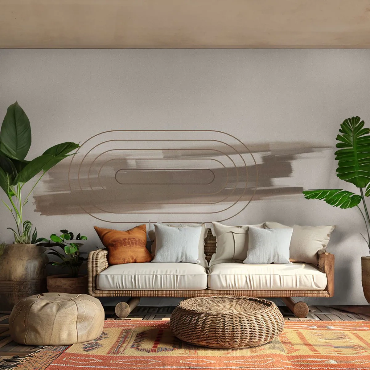 Fototapet Selvklæbende Deluxe Sticker - Et pust af gråvejr - Abstraktion, Stykke, Moderne kunst - 350x256 cm