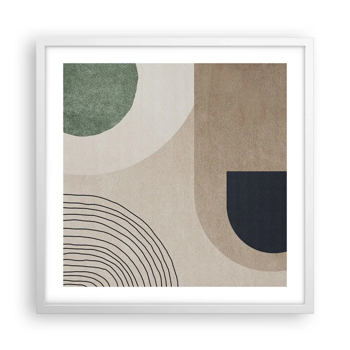 Plakat i hvid ramme - Blidheden i en oval - 50x50 cm