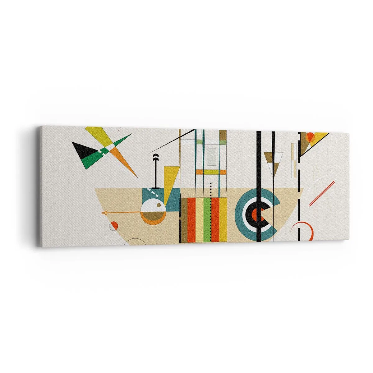 Lærredstryk - Billede på lærred - Og verden griner - 90x30 cm