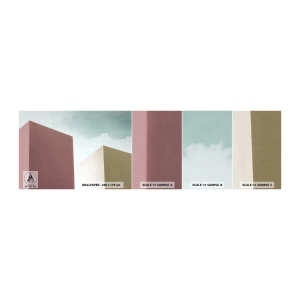 Prøve Fototapet Selvklæbende Deluxe Sticker - Geometri af en solrig sommer - Bygninger, Arkitektur, Tredimensionel - 100x30 cm