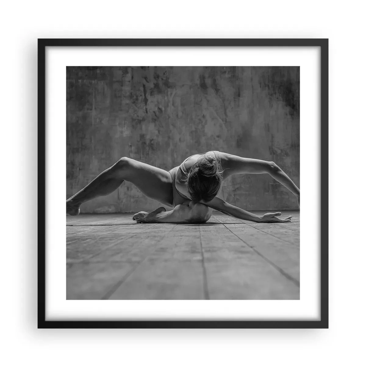 Plakat i sort ramme - Symmetri fundet - 50x50 cm