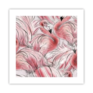 Plakat - Fugle corps de ballet - 40x40 cm