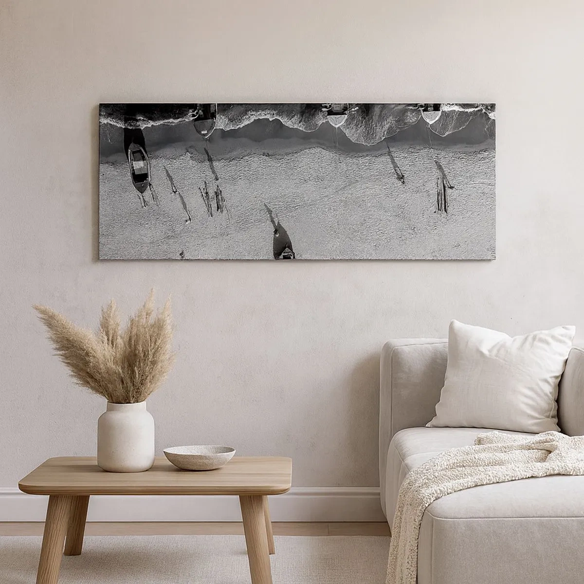 Lærredstryk - Billede på lærred - Stadig på kysten... - 100x40 cm