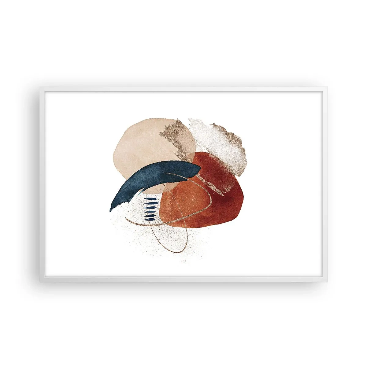 Plakat i hvid ramme - Oval sammensætning - 91x61 cm