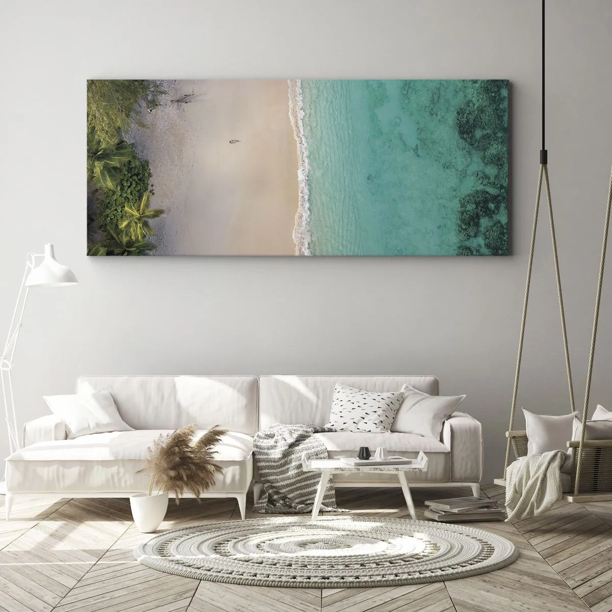 Lærredstryk - Billede på lærred - Paradis strand - 120x50 cm