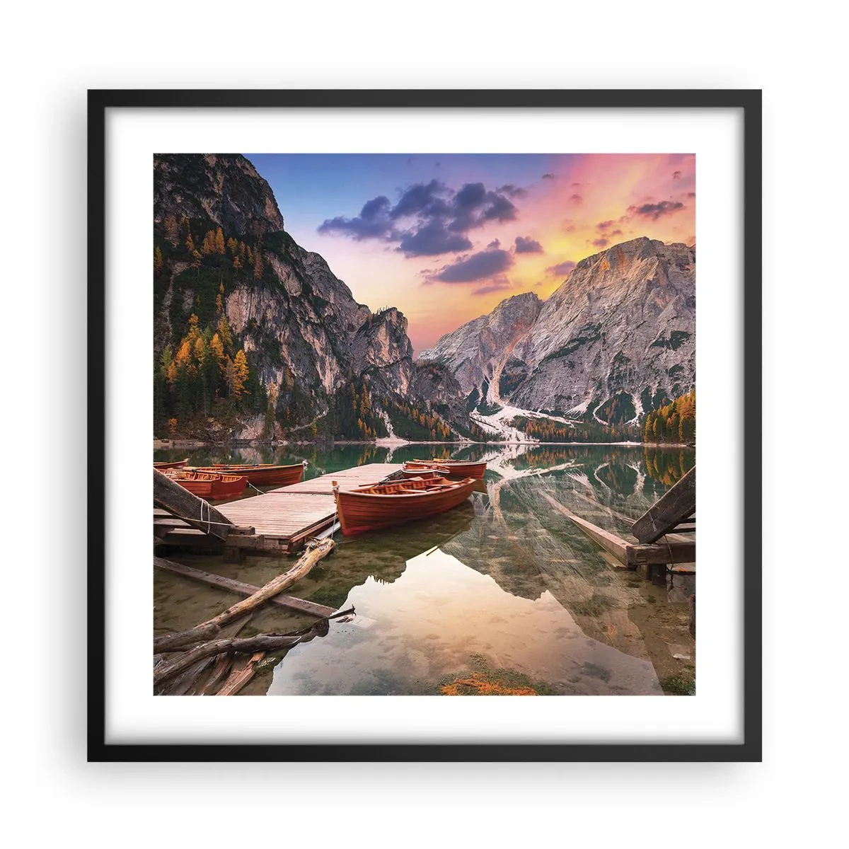 Plakat i sort ramme - Dagens løfte - 50x50 cm