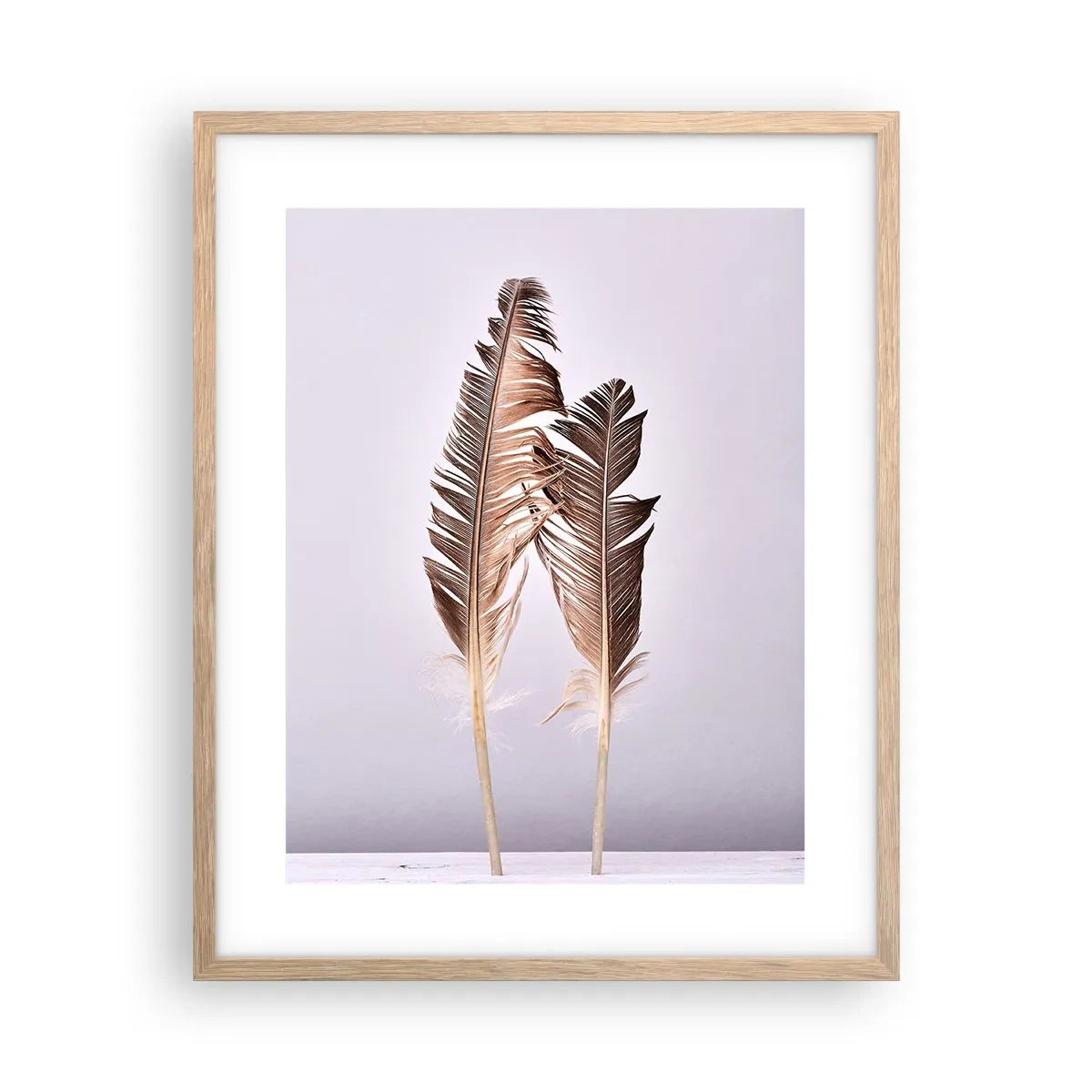 Plakat i ramme af lyst egetræ - Mod intetheden - 40x50 cm