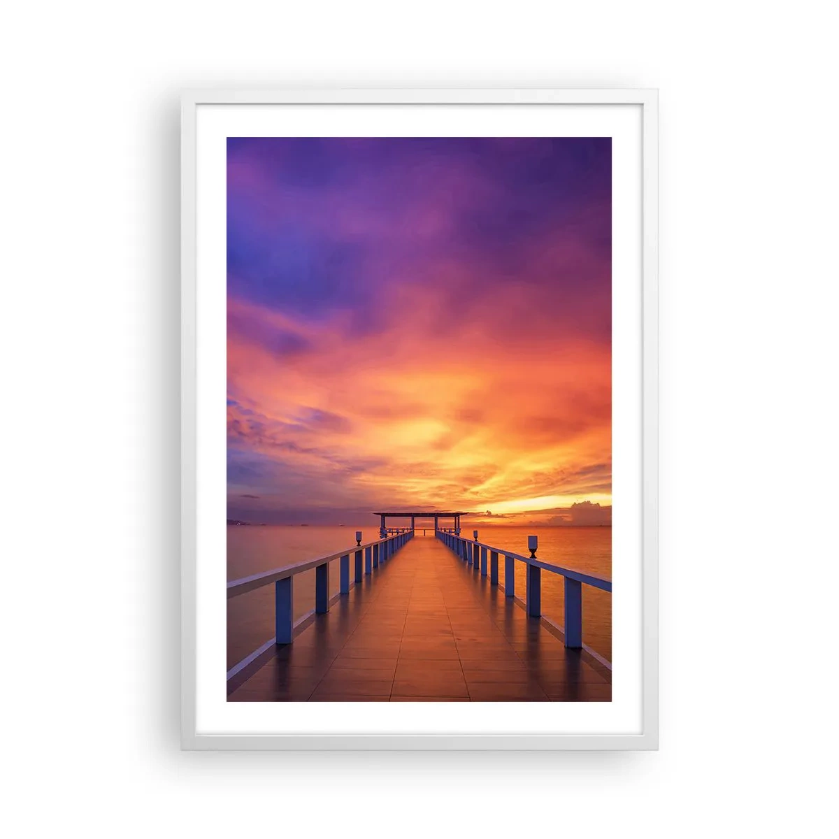 Plakat i hvid ramme - Uden ende - 50x70 cm