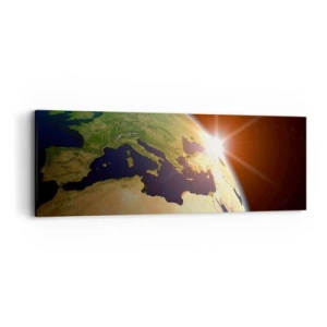 Lærredstryk - Billede på lærred - Solopgang - 90x30 cm