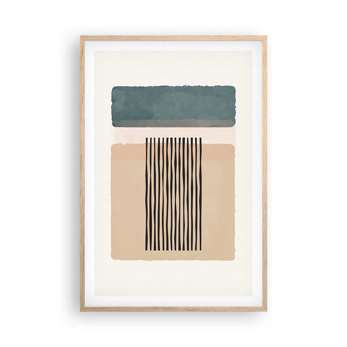Plakat i ramme af lyst egetræ - Alt er i god stand - 61x91 cm