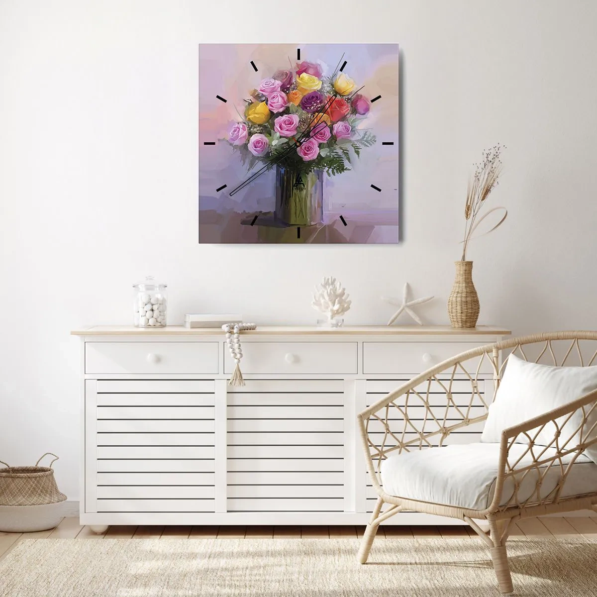 Vægur, Uret - Bevaret skønhed - 40x40 cm