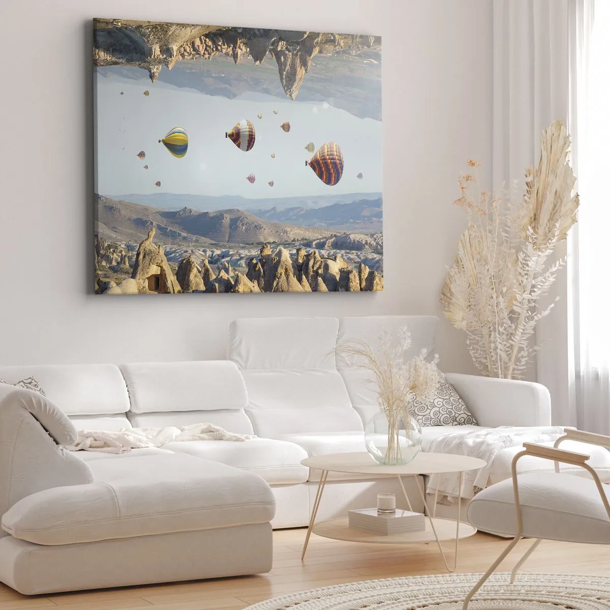 Lærredstryk - Billede på lærred - Alt er muligt her - 100x70 cm
