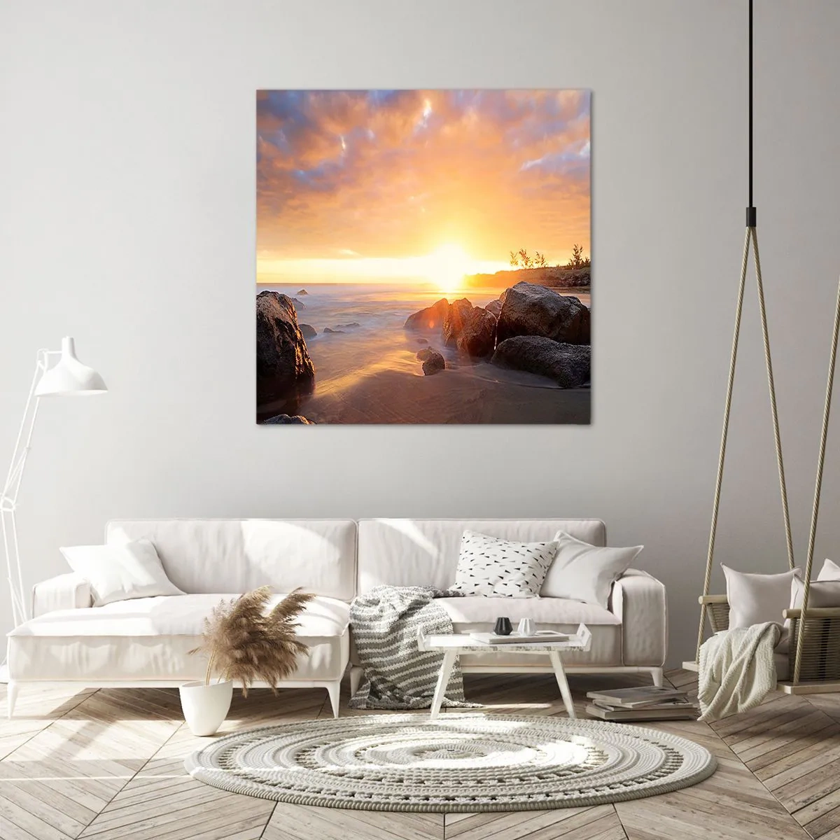 Lærredstryk - Billede på lærred - En lysende aftenbrise - 50x50 cm