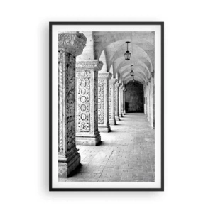 Plakat i sort ramme - Og hvor går det hen...? - 61x91 cm