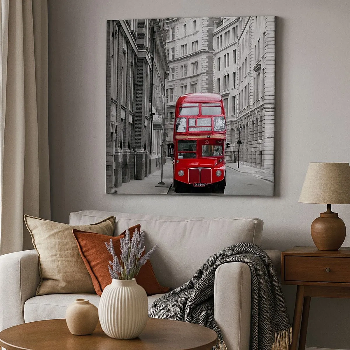 Lærredstryk - Billede på lærred - Hverdagen behøver ikke at være grå - 30x30 cm