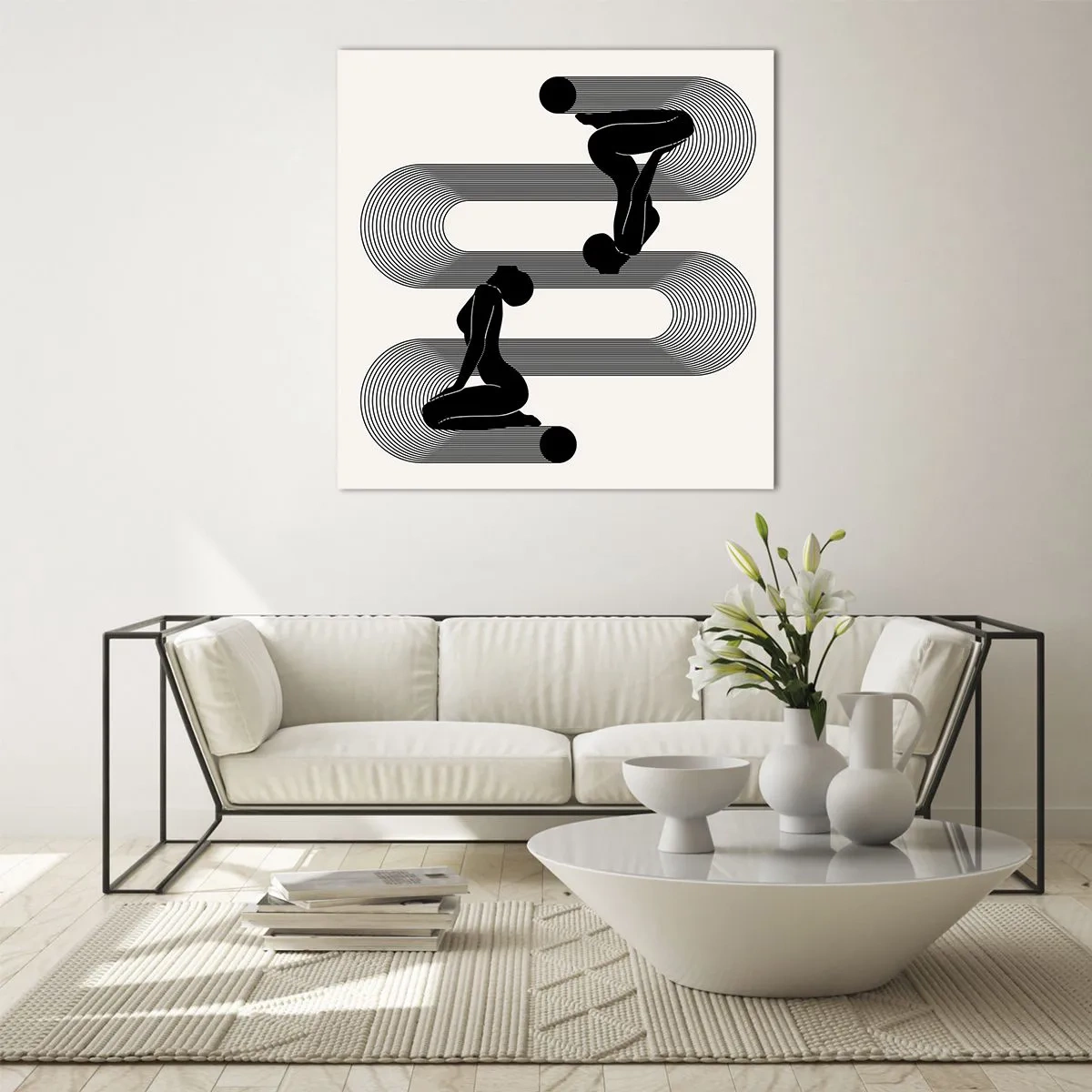 Billede på glas - Sensuel symmetri - 40x40 cm