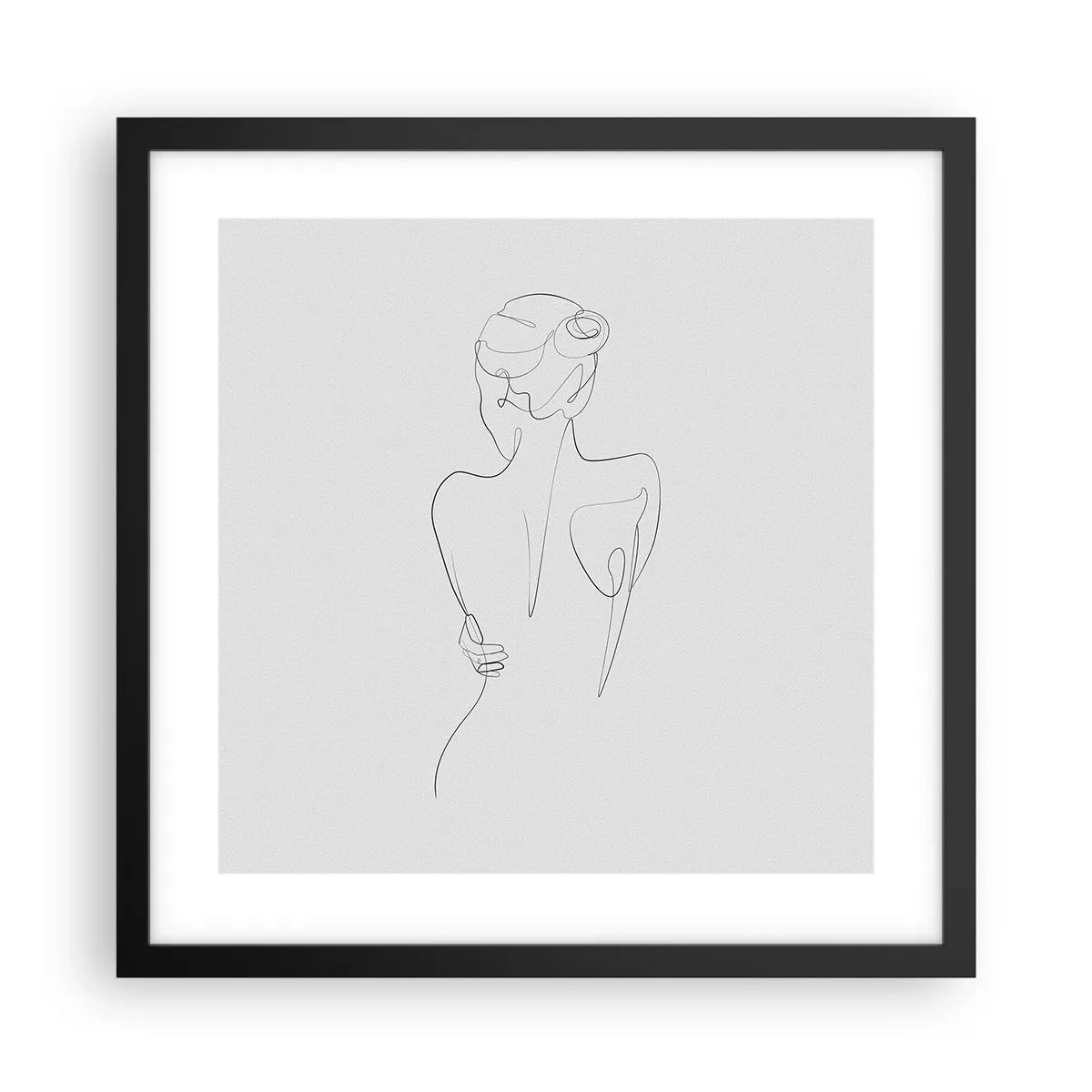 Plakat i sort ramme - Kroppens musik - 40x40 cm