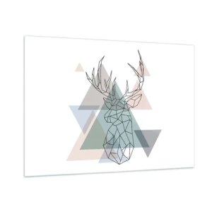 Billede på glas - I en geometrisk skov - 100x70 cm