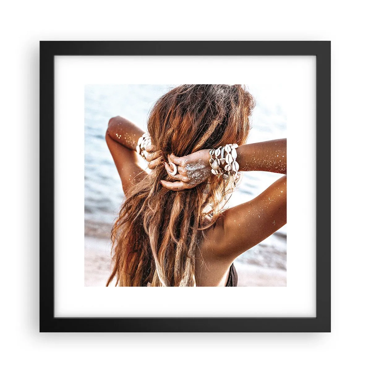 Plakat i sort ramme - Søster af vand og solskin - 30x30 cm