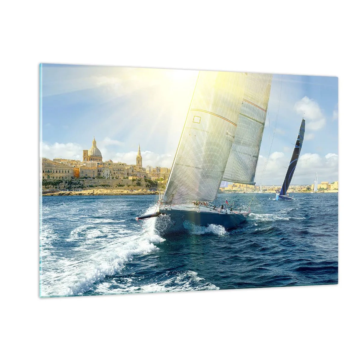 Billede på glas - Tid til at forlade byen - 120x80 cm