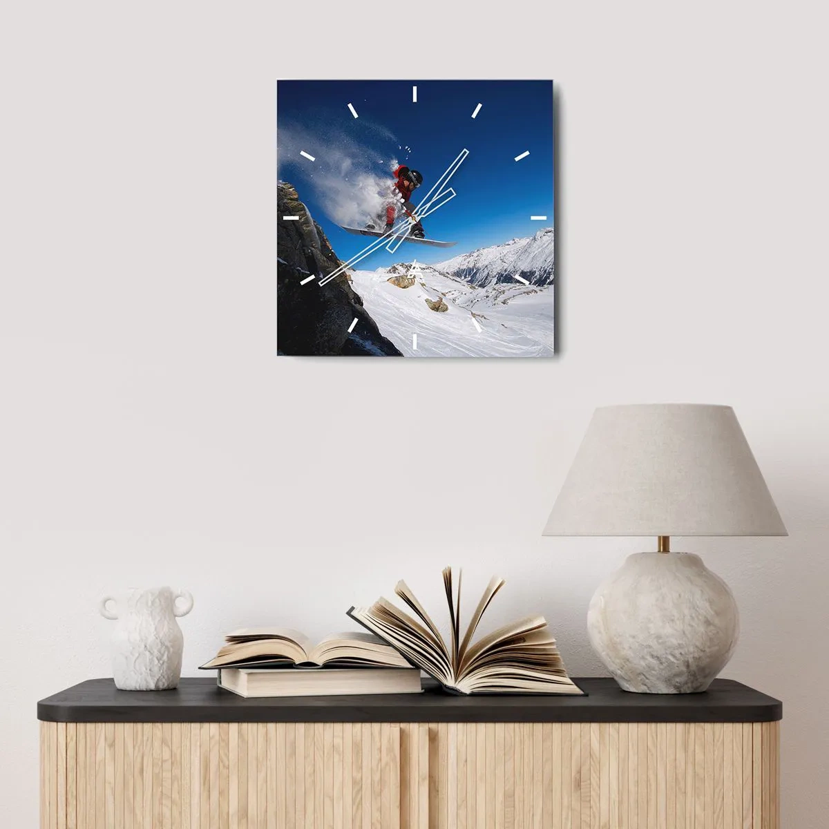 Vægur, Uret - Og du er blevet en del af rummet - 40x40 cm