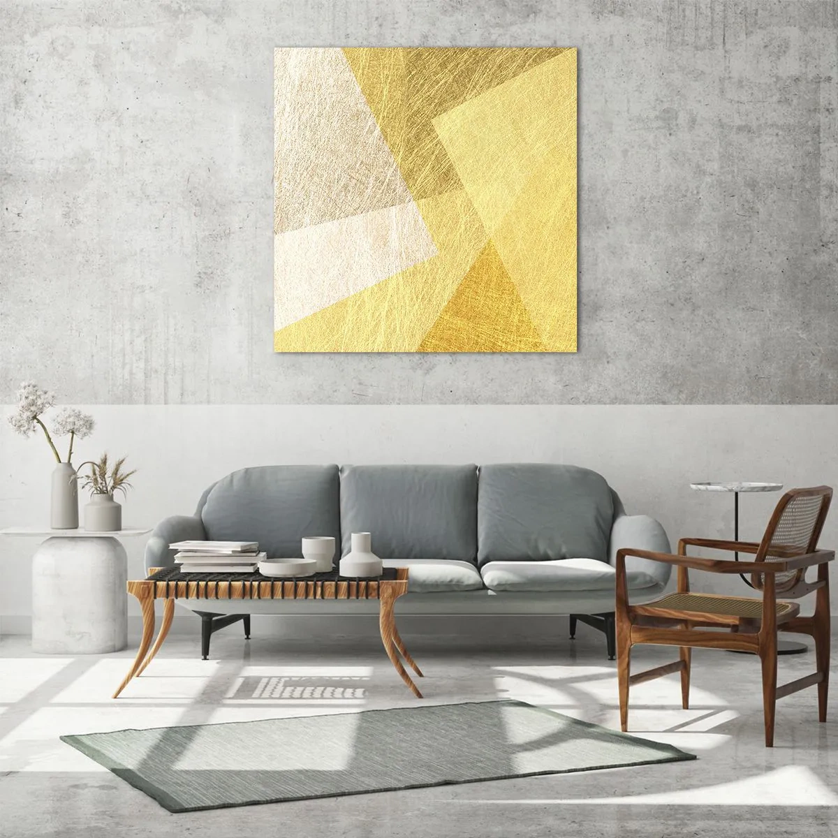 Billede på glas - Geometriens vejr - 30x30 cm