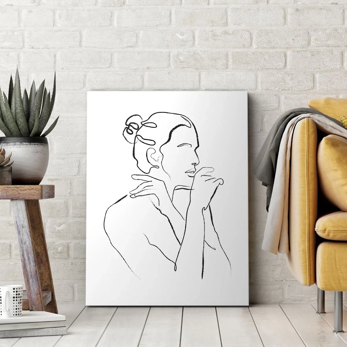 Lærredstryk - Billede på lærred - Nøgen: et sensuelt mysterium - 45x80 cm