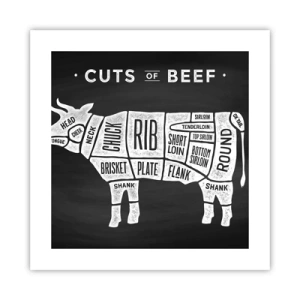Plakat - Slagterens grundbog - 40x40 cm
