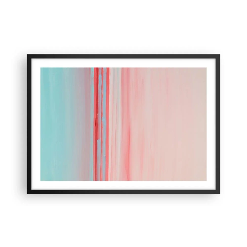 Plakat i sort ramme - Abstraktion ved daggry - 70x50 cm