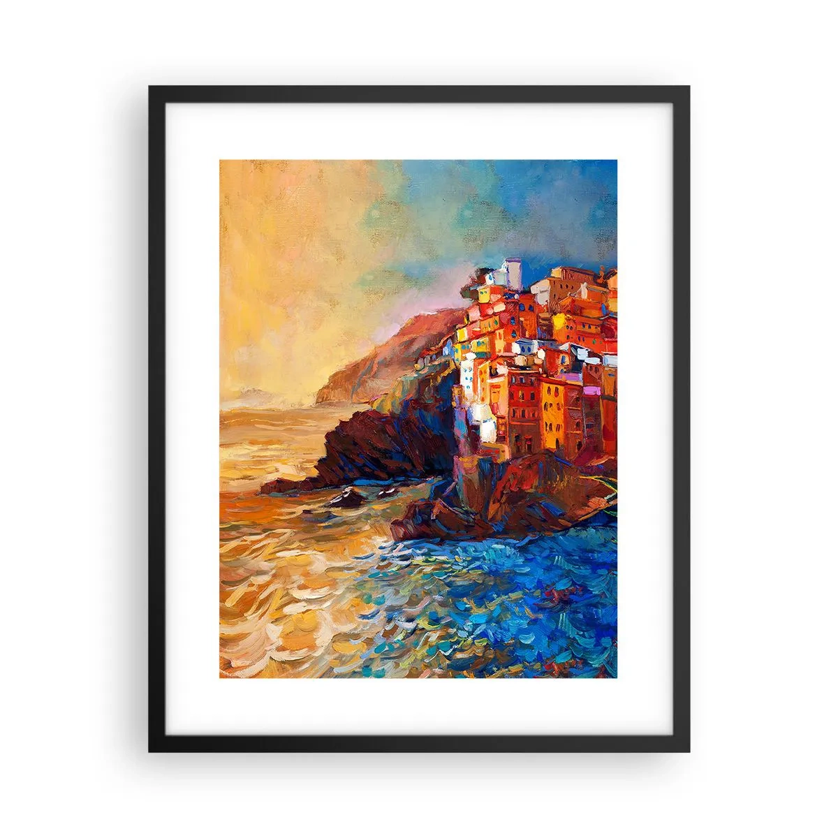 Plakat i sort ramme - Italiensk atmosfære - 40x50 cm