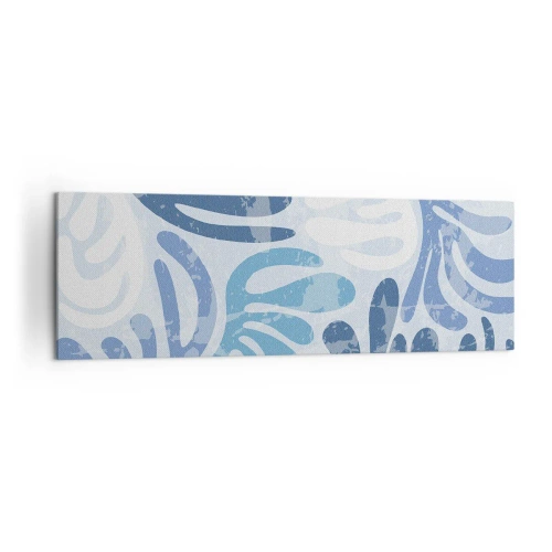 Lærredstryk - Billede på lærred - Blå bregner - 160x50 cm