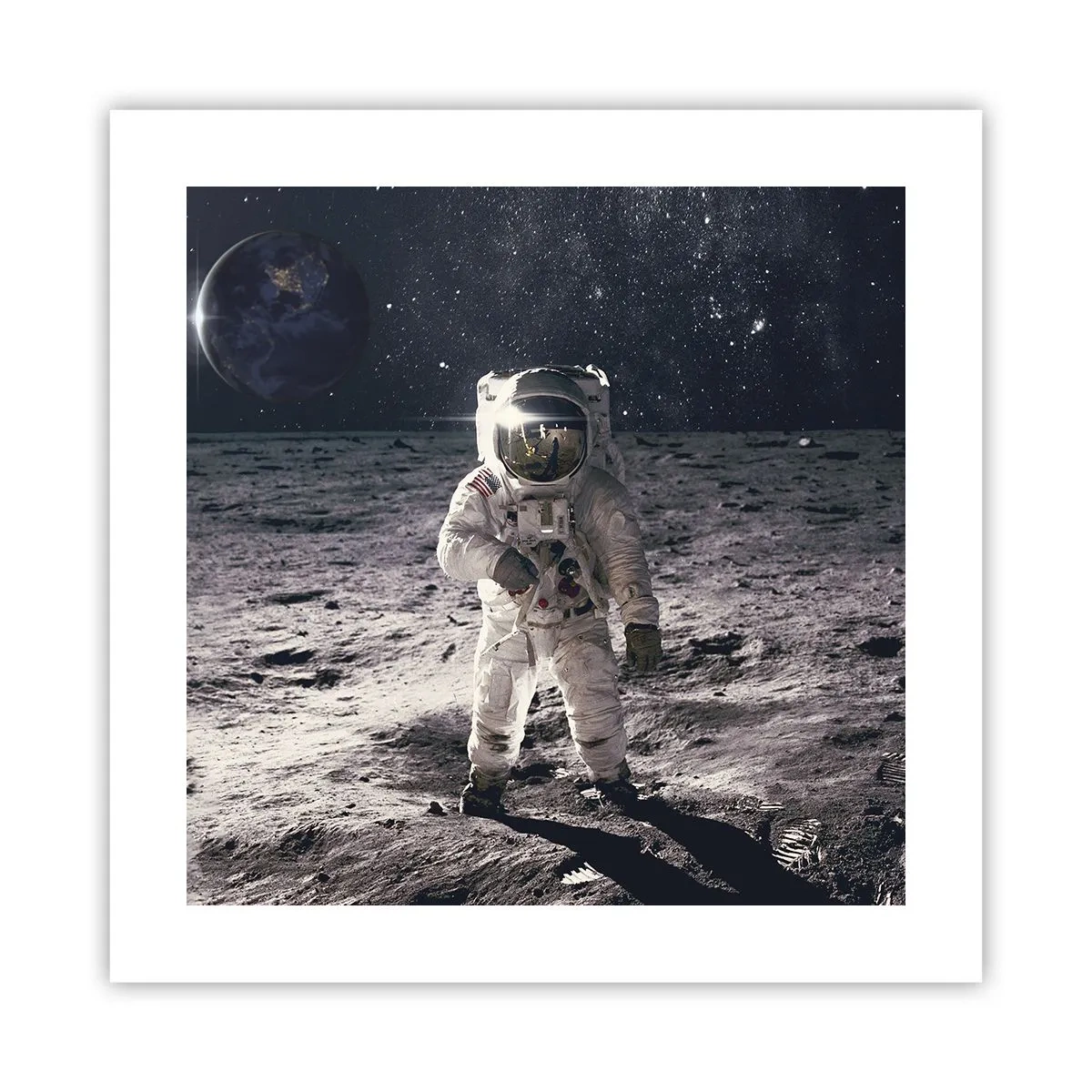 Plakat - Hilsner fra månen - 40x40 cm