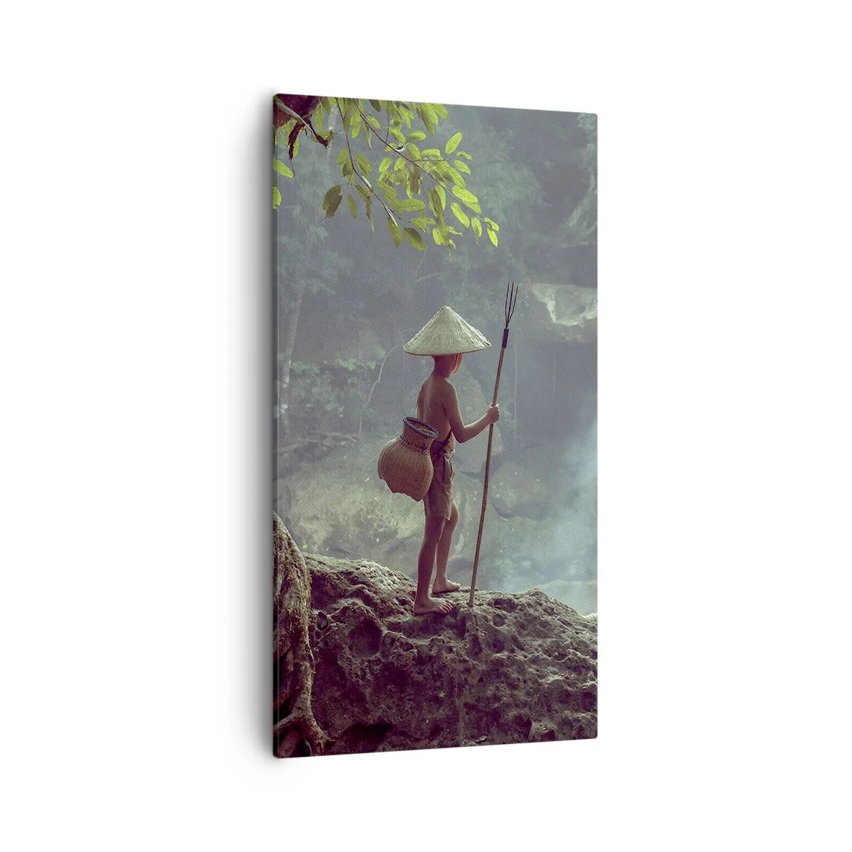 Lærredstryk - Billede på lærred - Venlig med naturen - 55x100 cm