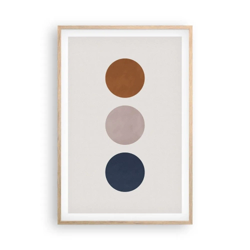 Plakat i ramme af lyst egetræ - Et symbol på perfektion - 61x91 cm